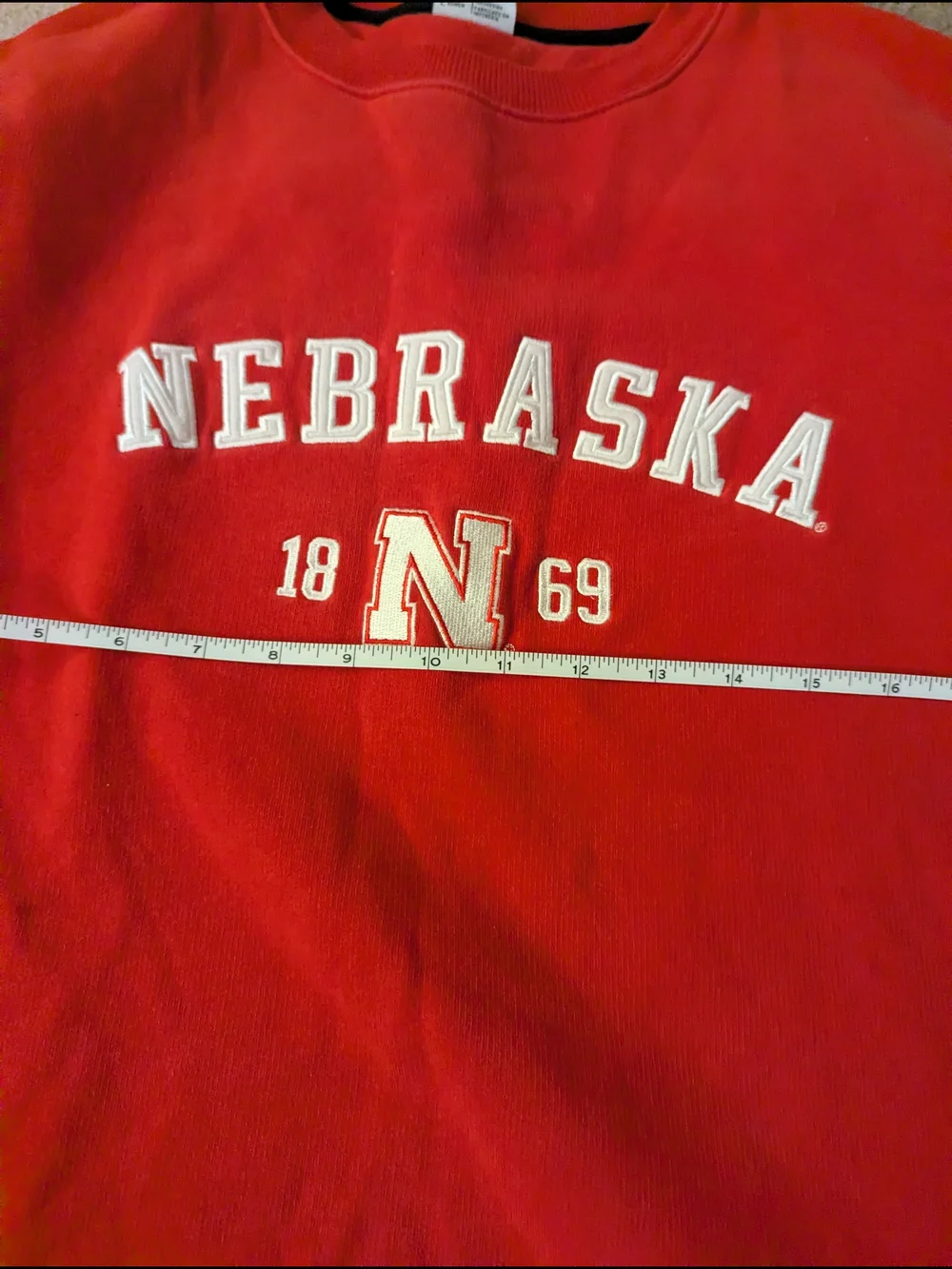 Nebraska Red Pullover Crewneck Sweatshirt